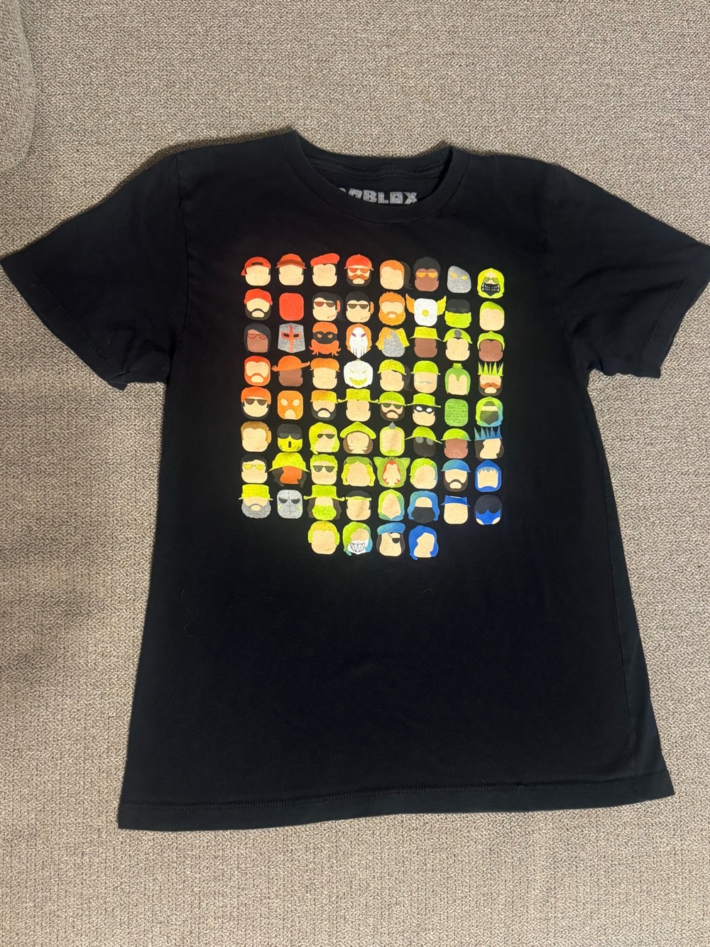 Roblox Kids Black Short-Sleeve Graphic Tee - Multicolor Avatars